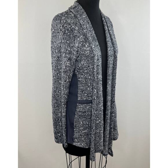 Anthropologie DOLAN Gray Knit Draped Open Front Long Sleeve Cardigan Sweater S - Picture 2 of 7